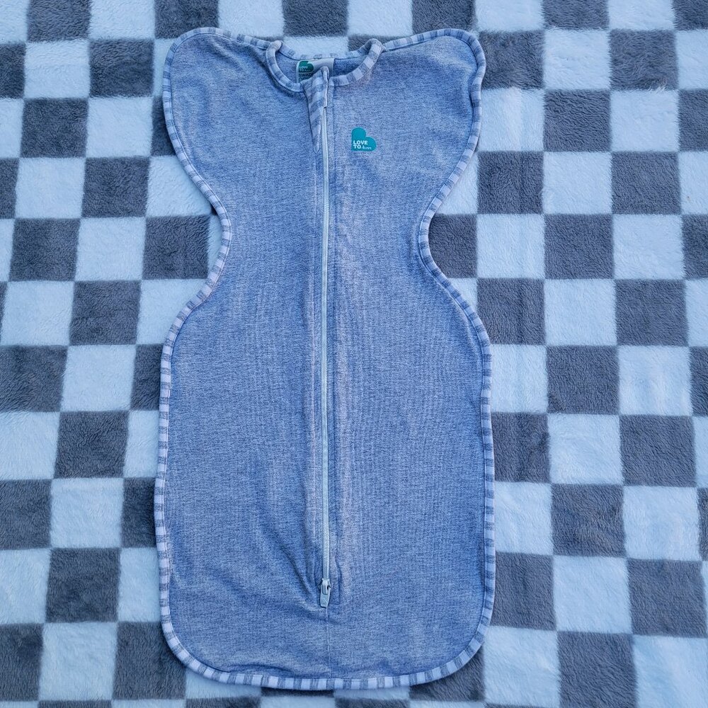 Love to Dream Grey Cotton Swaddle Up Sleep Sack 1 TOG Size NB